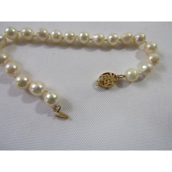 VTG Faux Pearl Bead Wrist Bracelet 5" Y2K Whimsical Art Boho Cottagecore Y2k - Picture 3 of 3